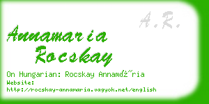 annamaria rocskay business card